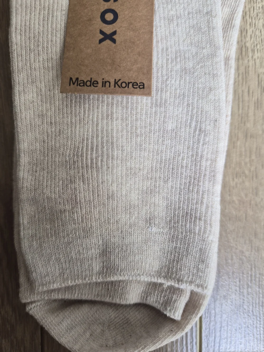 Woman's Crew Socks - Black and Beige